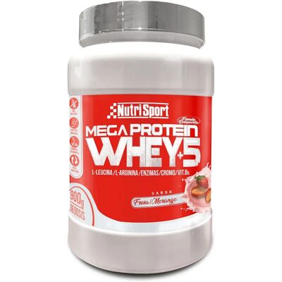 Nutrisport Mega Proteina di Siero + 5 Fragola - Polvere di Proteine Nutrisport Mega Proteina di Siero + 5 Fragola - Polvere di Proteine