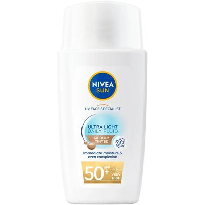 NIVEA Sun SPF 50+ Fluido Viso Tinto - Protezione solare NIVEA Sun SPF 50+ Fluido Viso Tinto - Protezione solare