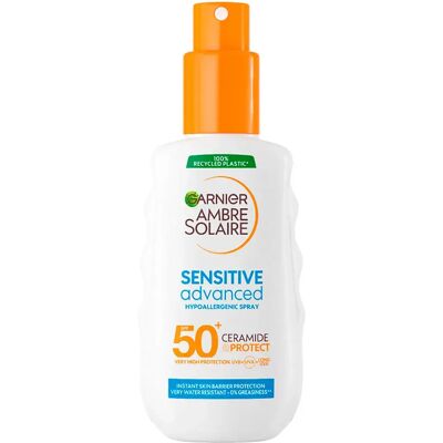 Garnier Ambre Solaire Sensitive SPF50+ Spray Solare Protettivo - Spray Protettivo Solare Garnier Ambre Solaire Sensitive SPF50+ Spray Solare Protettivo - Spray Protettivo Solare