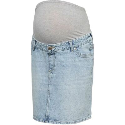 Mamalicious Minigonna Tessa Maternity Light Blue Denim XS Mamalicious Minigonna Tessa Maternity Light Blue Denim XS