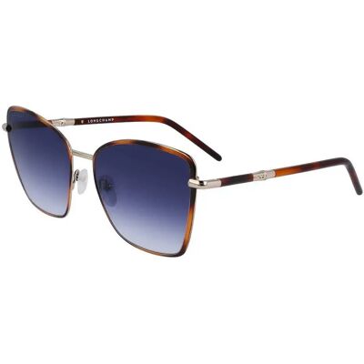 Longchamp Occhiali Da Sole Da Donna 167s Havana / Gradient Blue Copper / Rust/CAT2 Longchamp Occhiali Da Sole Da Donna 167s Havana / Gradient Blue Copper / Rust/CAT2