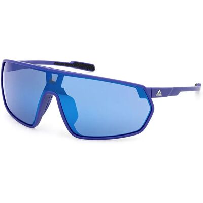 Adidas Sport Occhiali Da Sole Sp0089 Matte Blue / Green Mirror One Size Adidas Sport Occhiali Da Sole Sp0089 Matte Blue / Green Mirror One Size