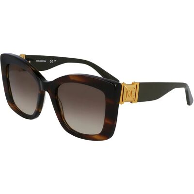 Karl Lagerfeld Occhiali Da Sole Da Donna 6139s Striped Brown Medio Brown 3/CAT2 Karl Lagerfeld Occhiali Da Sole Da Donna 6139s Striped Brown Medio Brown 3/CAT2