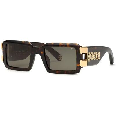 Philipp Plein Occhiali Da Sole Spp129v Shiny Dark Havana Grey/Green / CAT3 Philipp Plein Occhiali Da Sole Spp129v Shiny Dark Havana Grey/Green / CAT3