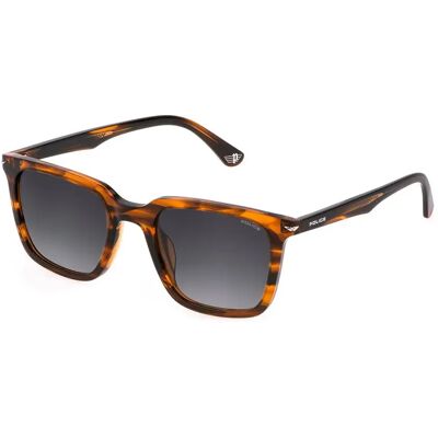 Police Occhiali Da Sole Spll80 52 Shiny Striped Brown Smoke Gradient / CAT3 Police Occhiali Da Sole Spll80 52 Shiny Striped Brown Smoke Gradient / CAT3
