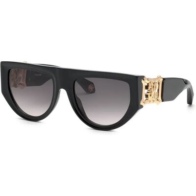 Roberto Cavalli Occhiali Da Sole Da Donna Src063 Shiny Black Smoke Gradient / CAT3 Roberto Cavalli Occhiali Da Sole Da Donna Src063 Shiny Black Smoke Gradient / CAT3