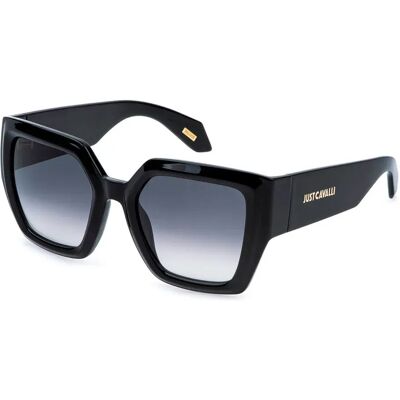 Just Cavalli Occhiali Da Sole Da Donna Sjc149 Square Total Shiny Black Smoke Gradient/CAT3 Just Cavalli Occhiali Da Sole Da Donna Sjc149 Square Total Shiny Black Smoke Gradient/CAT3