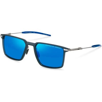 Porsche Design Occhiali Da Sole P8986 Square Grey / Silver / Blue Blue/Mirror Blue/CAT3 Porsche Design Occhiali Da Sole P8986 Square Grey / Silver / Blue Blue/Mirror Blue/CAT3