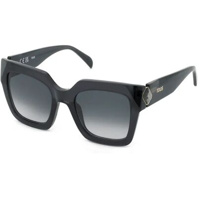 Tous Occhiali Da Sole Da Donna Stoc83s Square Shiny Transparent Dark Grey Smoke Gradient Smoke/CAT3 Tous Occhiali Da Sole Da Donna Stoc83s Square Shiny Transparent Dark Grey Smoke Gradient Smoke/CAT3
