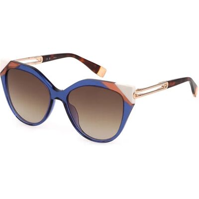 Furla Occhiali Da Sole Da Donna Sfu683-5506na Blue Degraded Furla Occhiali Da Sole Da Donna Sfu683-5506na Blue Degraded