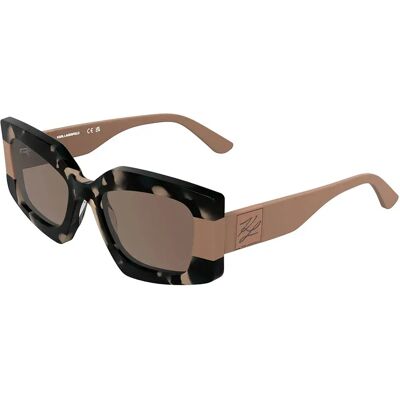 Karl Lagerfeld Occhiali Da Sole Da Donna Kl6206s Black Tortoise / Nude Charcoal Blck 9/CAT2 Karl Lagerfeld Occhiali Da Sole Da Donna Kl6206s Black Tortoise / Nude Charcoal Blck 9/CAT2