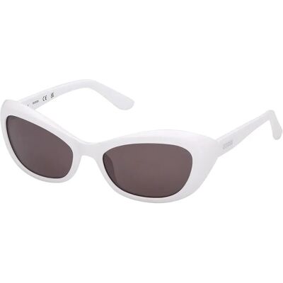 Guess Occhiali Da Sole Da Donna Gu00286 Shiny White Smoke/CAT3 Guess Occhiali Da Sole Da Donna Gu00286 Shiny White Smoke/CAT3