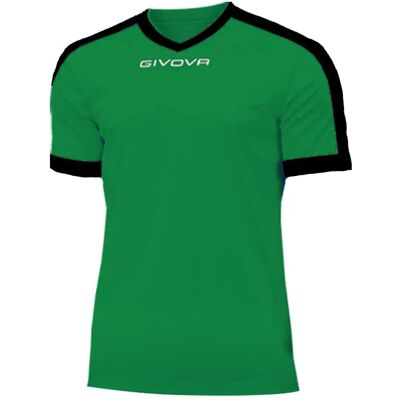 Givova Maglietta A Maniche Corte Revolution Green / Black 10-12 Anni Givova Maglietta A Maniche Corte Revolution Green / Black 10-12 Anni