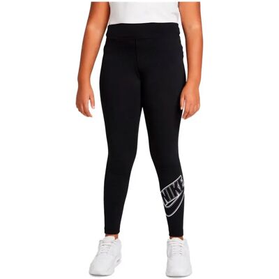 Nike Leggings Sportswear Essential Black / White 13-15 Anni Nike Leggings Sportswear Essential Black / White 13-15 Anni