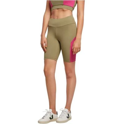 Urban Classics Leggings Corti Color Block Cycle Khaki / Bright Violet M Urban Classics Leggings Corti Color Block Cycle Khaki / Bright Violet M