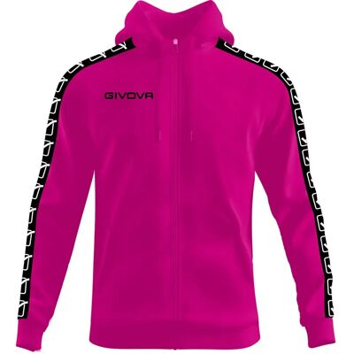 Givova Felpa Con Zip Band Pink 10-12 Anni Givova Felpa Con Zip Band Pink 10-12 Anni