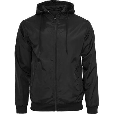 Build Your Brand Giacca Windrunner Black / Black L Build Your Brand Giacca Windrunner Black / Black L