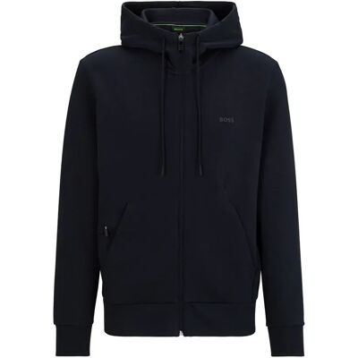 Boss Felpa Con Zip Saggy 10256713 Dark Blue S Boss Felpa Con Zip Saggy 10256713 Dark Blue S