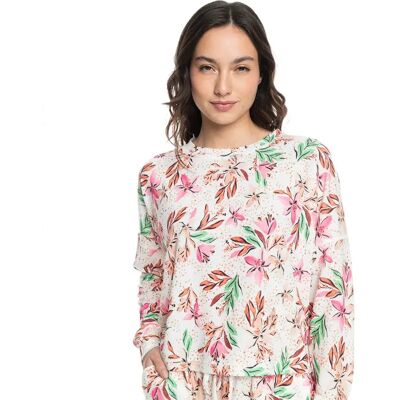 Roxy Felpa Currentmoodcrew Snow White Happy Tropical M Roxy Felpa Currentmoodcrew Snow White Happy Tropical M