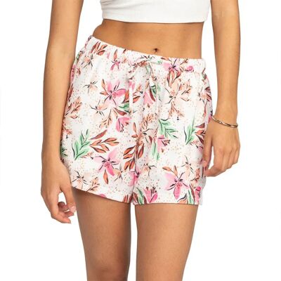 Roxy Pantaloni Corti Fool For Love Snow White Happy Tropical XS Roxy Pantaloni Corti Fool For Love Snow White Happy Tropical XS