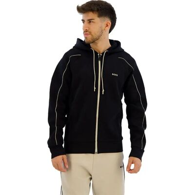 Boss Felpa Con Zip Saggy 1 10256713 Black S Boss Felpa Con Zip Saggy 1 10256713 Black S