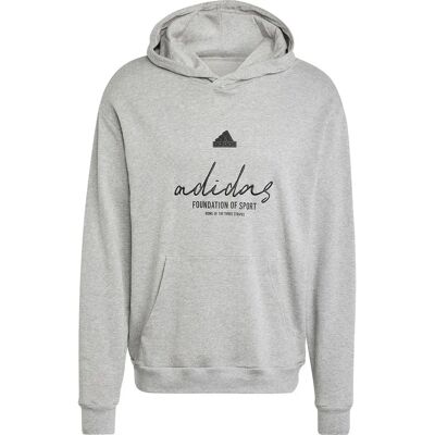 Adidas Felpa Con Cappuccio Brand Love French Terry Medium Grey Heather L Adidas Felpa Con Cappuccio Brand Love French Terry Medium Grey Heather L