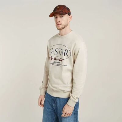 G-star Felpa Circle Whitebait S G-star Felpa Circle Whitebait S