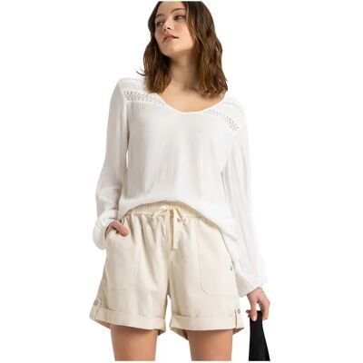 Roxy Pantaloni Corti Sportivi Sweetest Day Egret XS Roxy Pantaloni Corti Sportivi Sweetest Day Egret XS