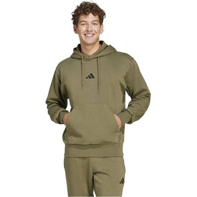 Adidas Felpa Con Cappuccio Essentials Feelcozy Fleece Olive Strata / Black M Adidas Felpa Con Cappuccio Essentials Feelcozy Fleece Olive Strata / Black M