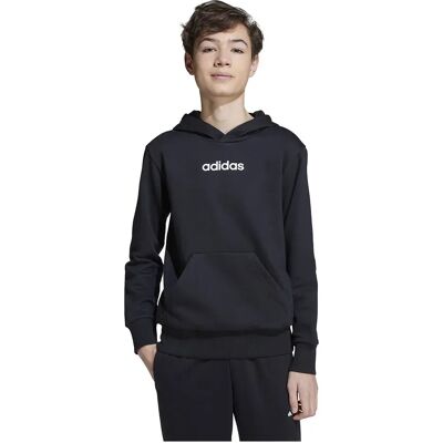 Adidas Felpa Con Cappuccio Essentials Black / White 7-8 Anni Adidas Felpa Con Cappuccio Essentials Black / White 7-8 Anni