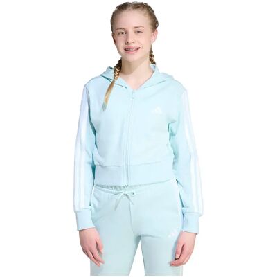 Adidas Felpa Con Zip Essentials Halo Mint / White 14-15 Anni Adidas Felpa Con Zip Essentials Halo Mint / White 14-15 Anni