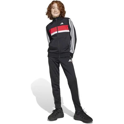 Adidas Tuta Seasonal Essentials Tiberio 3 Stripes Tricot Black / White / Pure Ruby 15-16 Anni Adidas Tuta Seasonal Essentials Tiberio 3 Stripes Tricot Black / White / Pure Ruby 15-16 Anni