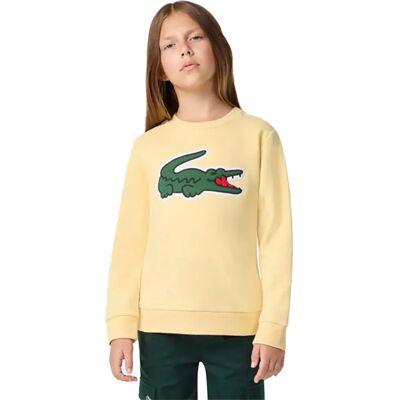 Lacoste Felpa Pique Applique Fleece Crew Sesame 14 Anni Lacoste Felpa Pique Applique Fleece Crew Sesame 14 Anni