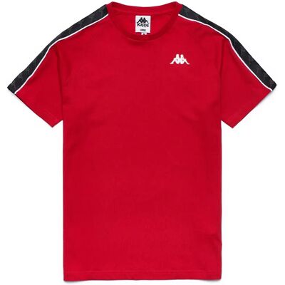 Kappa Maglietta A Maniche Corte Coen Slim 222 Banda Red Racing / Black / White S Kappa Maglietta A Maniche Corte Coen Slim 222 Banda Red Racing / Black / White S