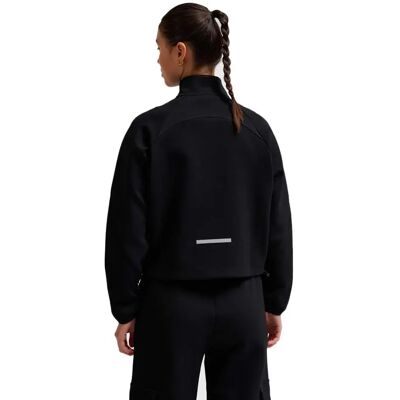 Hummel Felpa Con Mezza Zip Tech Fleece Boxy Black S Hummel Felpa Con Mezza Zip Tech Fleece Boxy Black S