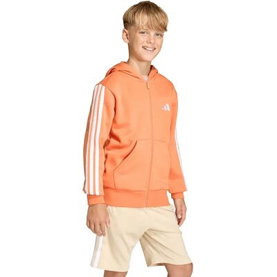 Adidas Felpa Con Zip Essentials Dusky Orange / White 11-12 Anni Adidas Felpa Con Zip Essentials Dusky Orange / White 11-12 Anni
