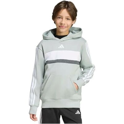 Adidas Felpa Con Cappuccio Seasonal Essentials Tiberio 3 Stripes Fleece Wonder Sage / White / Dark Grey Heather 15-16 Anni Adidas Felpa Con Cappuccio Seasonal Essentials Tiberio 3 Stripes Fleece Wonder Sage / White / Dark Grey Heather 15-16 Anni