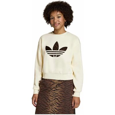 Adidas Originals Felpa Loose Boxy Crew Cream White 9-10 Anni Adidas Originals Felpa Loose Boxy Crew Cream White 9-10 Anni