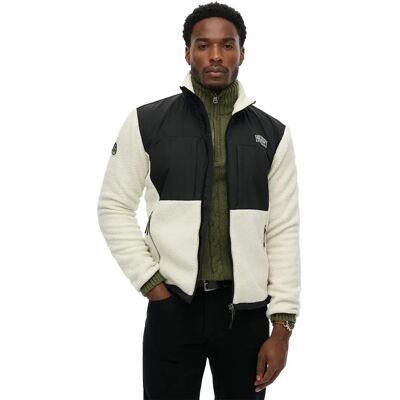 Superdry Giacca Hybrid Trekker Fleece Foggy Dew / Black 2XL Superdry Giacca Hybrid Trekker Fleece Foggy Dew / Black 2XL