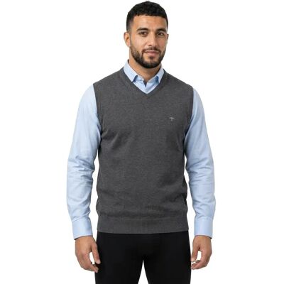 Fynch Hatton Gilet Di Maglia 151221 Steel M Fynch Hatton Gilet Di Maglia 151221 Steel M