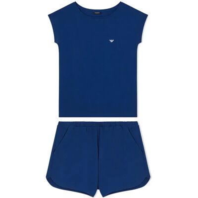 Emporio Armani Pigiama A Maniche Corte Ew00095_af19023 Ink Blue S Emporio Armani Pigiama A Maniche Corte Ew00095_af19023 Ink Blue S