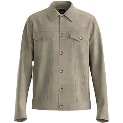 Boss Giacca Di Pelle Merak1 10270703 01 Open Beige 52 Boss Giacca Di Pelle Merak1 10270703 01 Open Beige 52