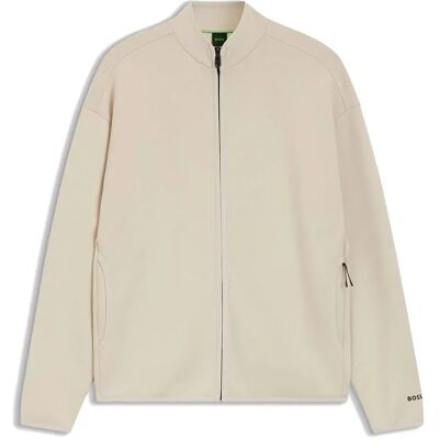 Boss Felpa Con Zip Globe 10276675 Light Beige XS Boss Felpa Con Zip Globe 10276675 Light Beige XS