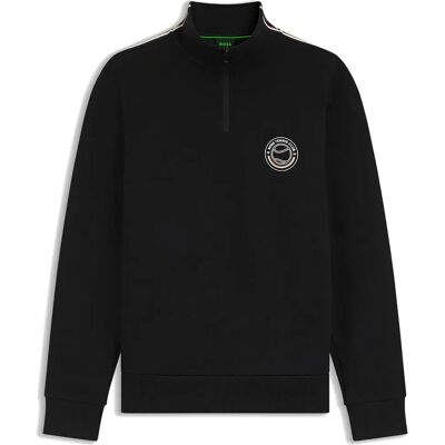 Boss Felpa Open 1027986 Black S Boss Felpa Open 1027986 Black S