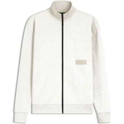 Boss Felpa Con Zip 10280170 01 Open White L Boss Felpa Con Zip 10280170 01 Open White L
