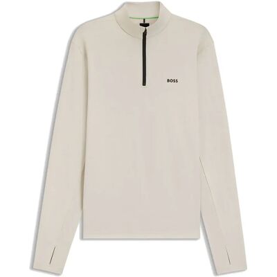 Boss Felpa Con Mezza Zip Active 10280191 Light Beige XS Boss Felpa Con Mezza Zip Active 10280191 Light Beige XS