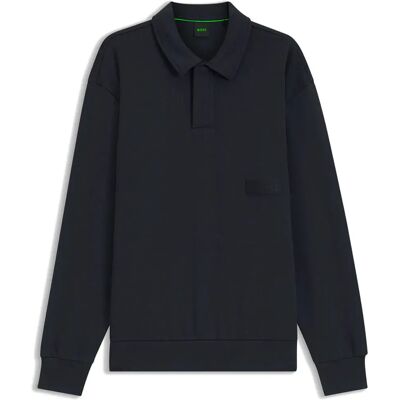 Boss Felpa Placket 10280170 Dark Blue XL Boss Felpa Placket 10280170 Dark Blue XL