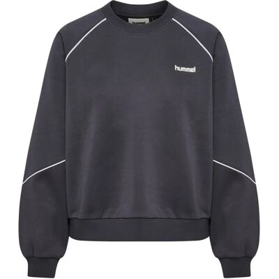 Hummel Felpa Keeper Boxy Piping Crewneck Ebony XS Hummel Felpa Keeper Boxy Piping Crewneck Ebony XS