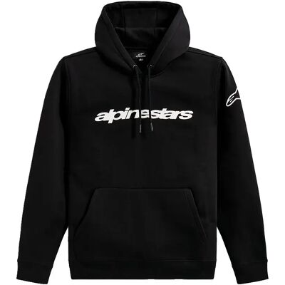 Alpinestars Felpa Con Cappuccio Race Wordmark Black / White S Alpinestars Felpa Con Cappuccio Race Wordmark Black / White S