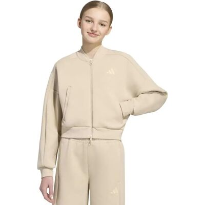 Adidas Felpa Con Zip Future Icons 3 Stripes Khaki Three / Crystal Linen 9-10 Anni Adidas Felpa Con Zip Future Icons 3 Stripes Khaki Three / Crystal Linen 9-10 Anni
